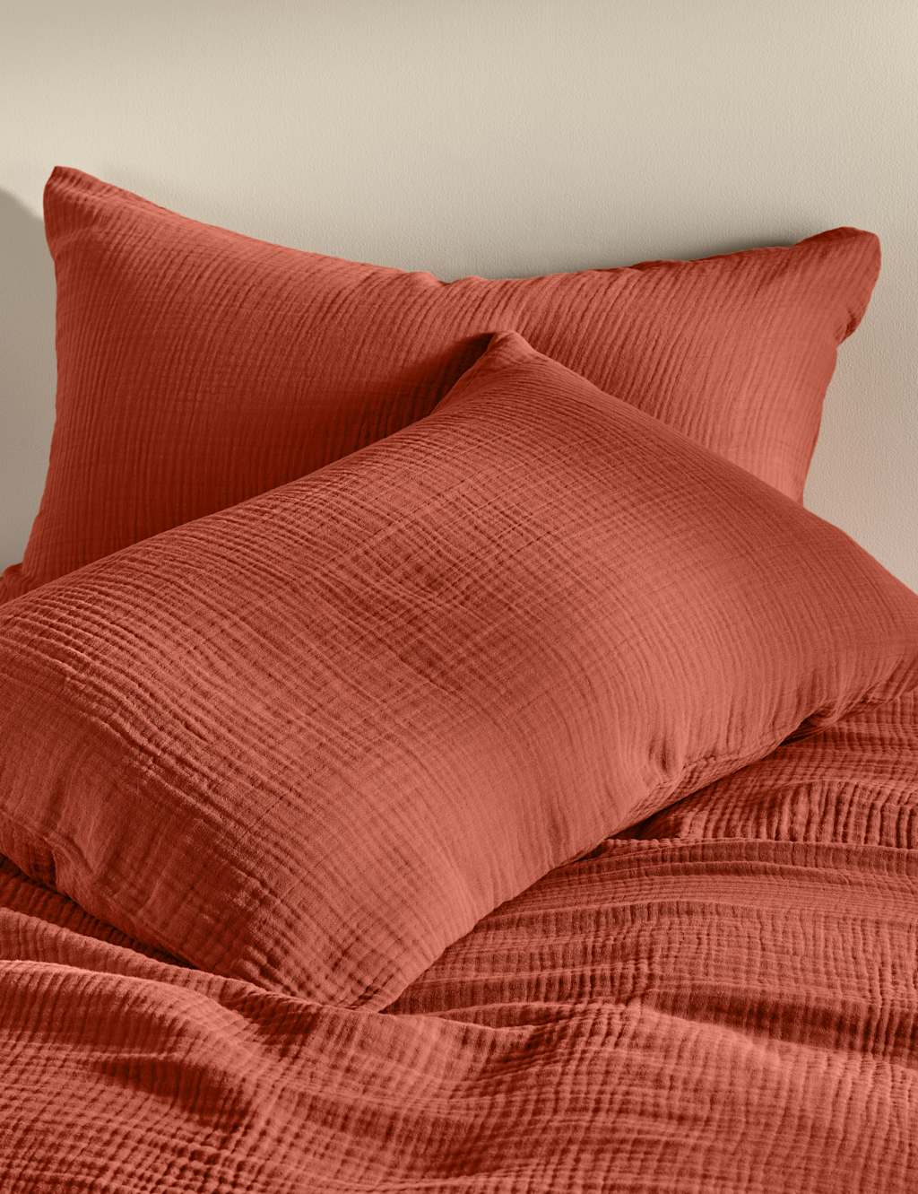 2pk Pure Cotton Muslin Pillowcases