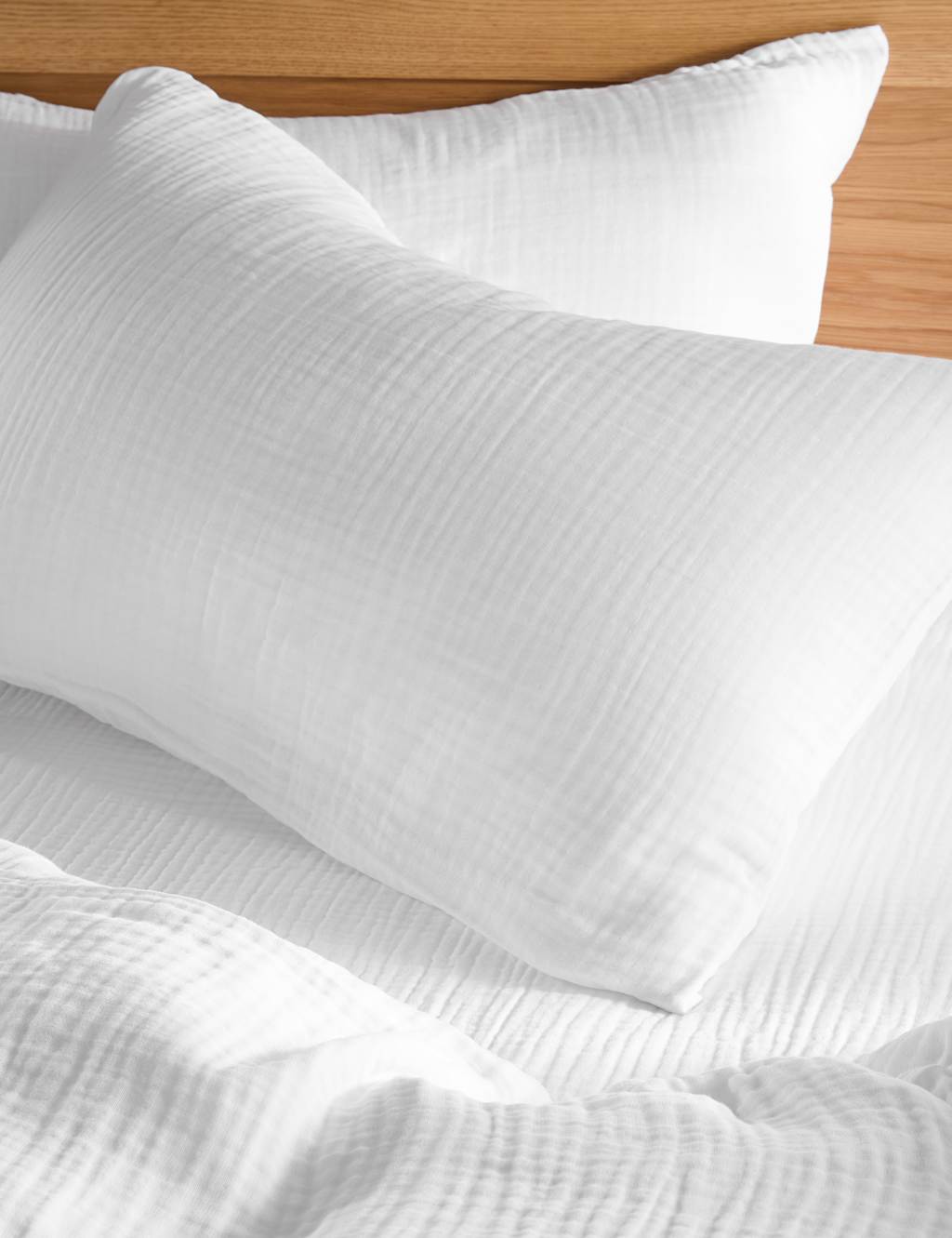 2pk Pure Cotton Muslin Pillowcases