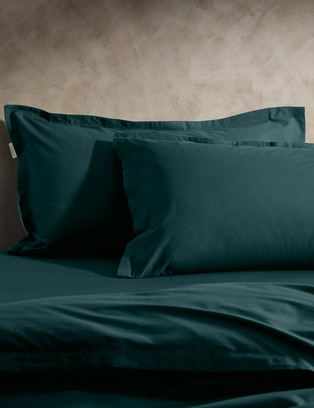 M&S X Fired Earth 2 Pack Washed Cotton Oxford Pillowcases Hesper