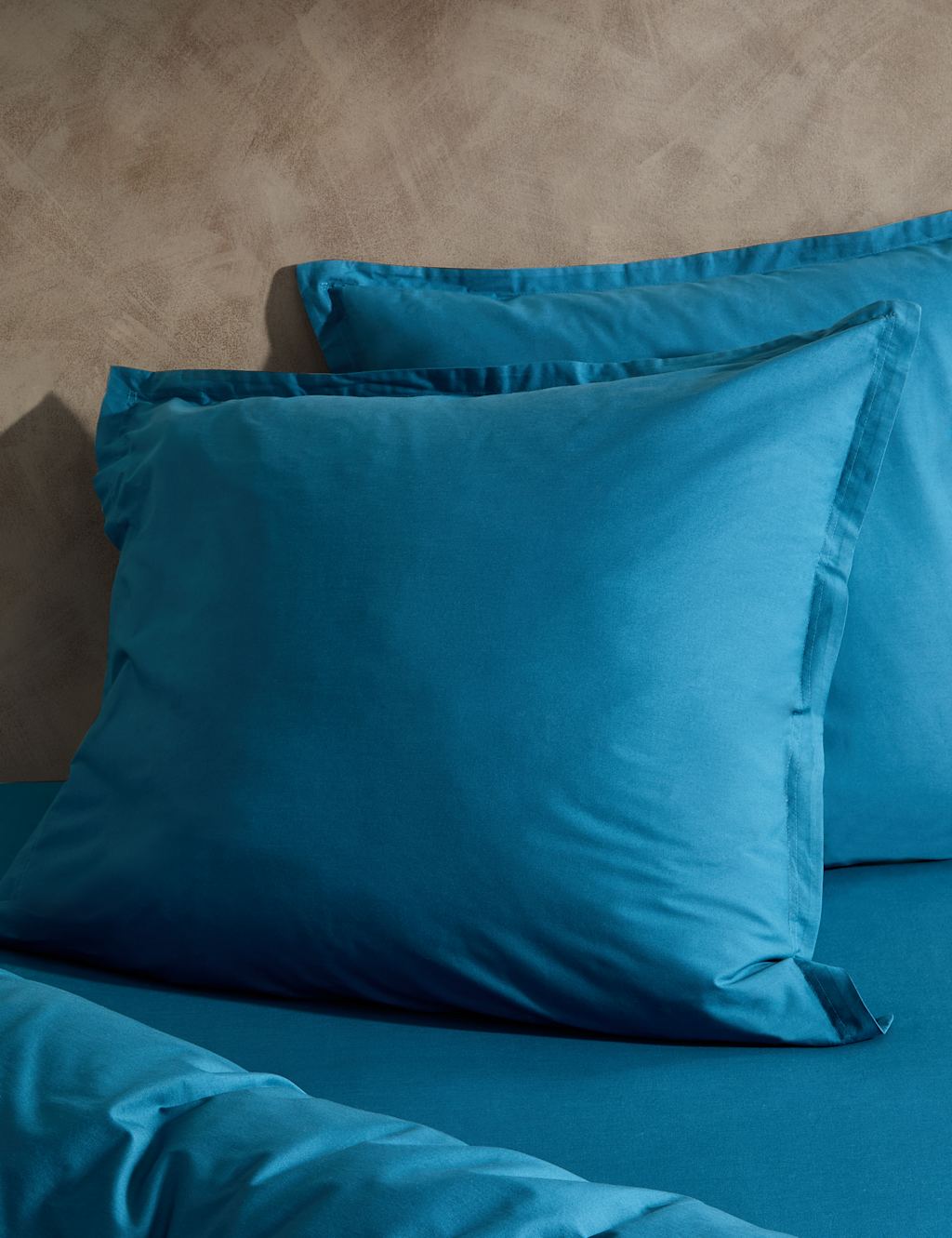 M&S X Fired Earth 2 Pack Washed Cotton Square Pillowcases Sansha