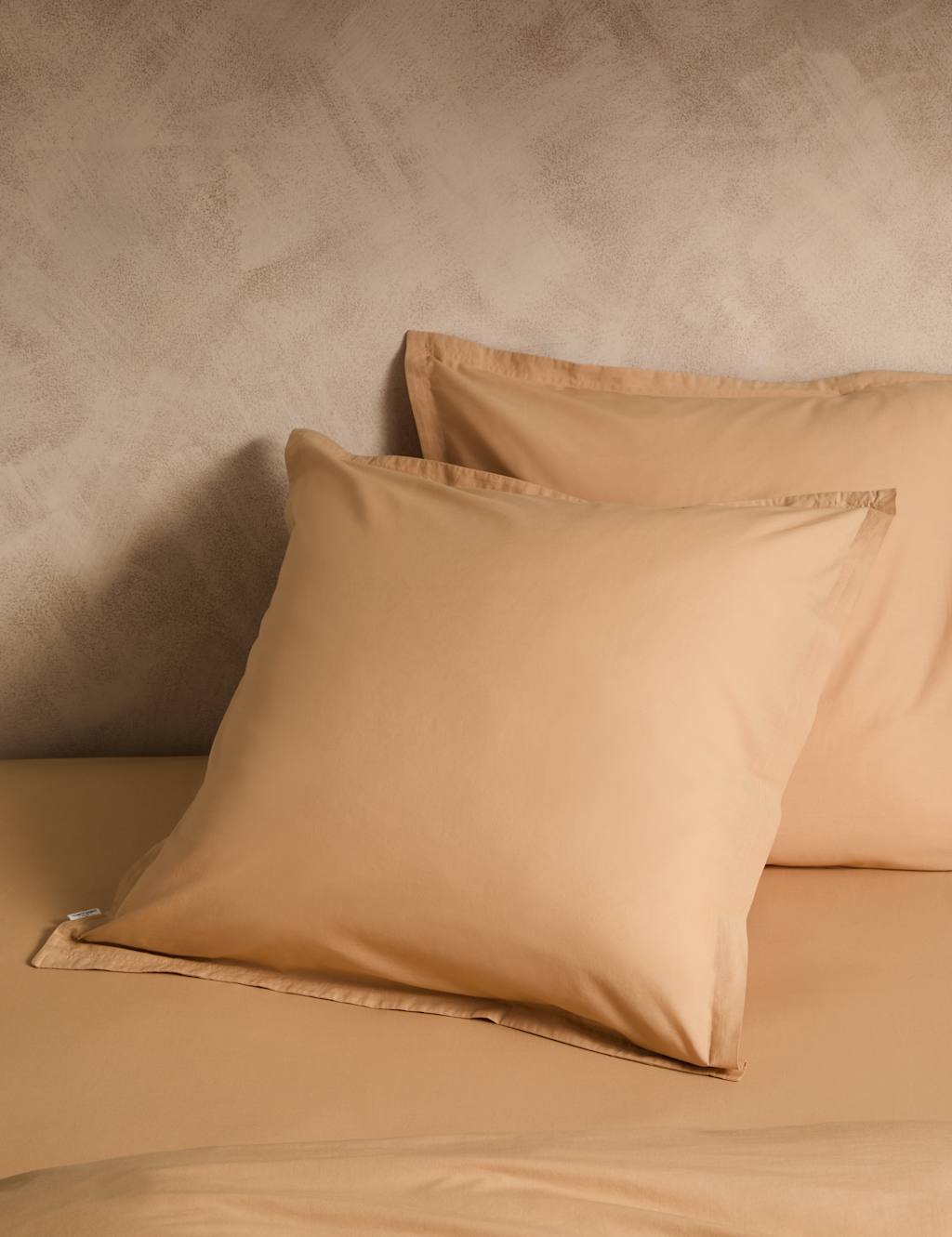 M&S X Fired Earth 2 Pack Washed Cotton Square Pillowcases Camella