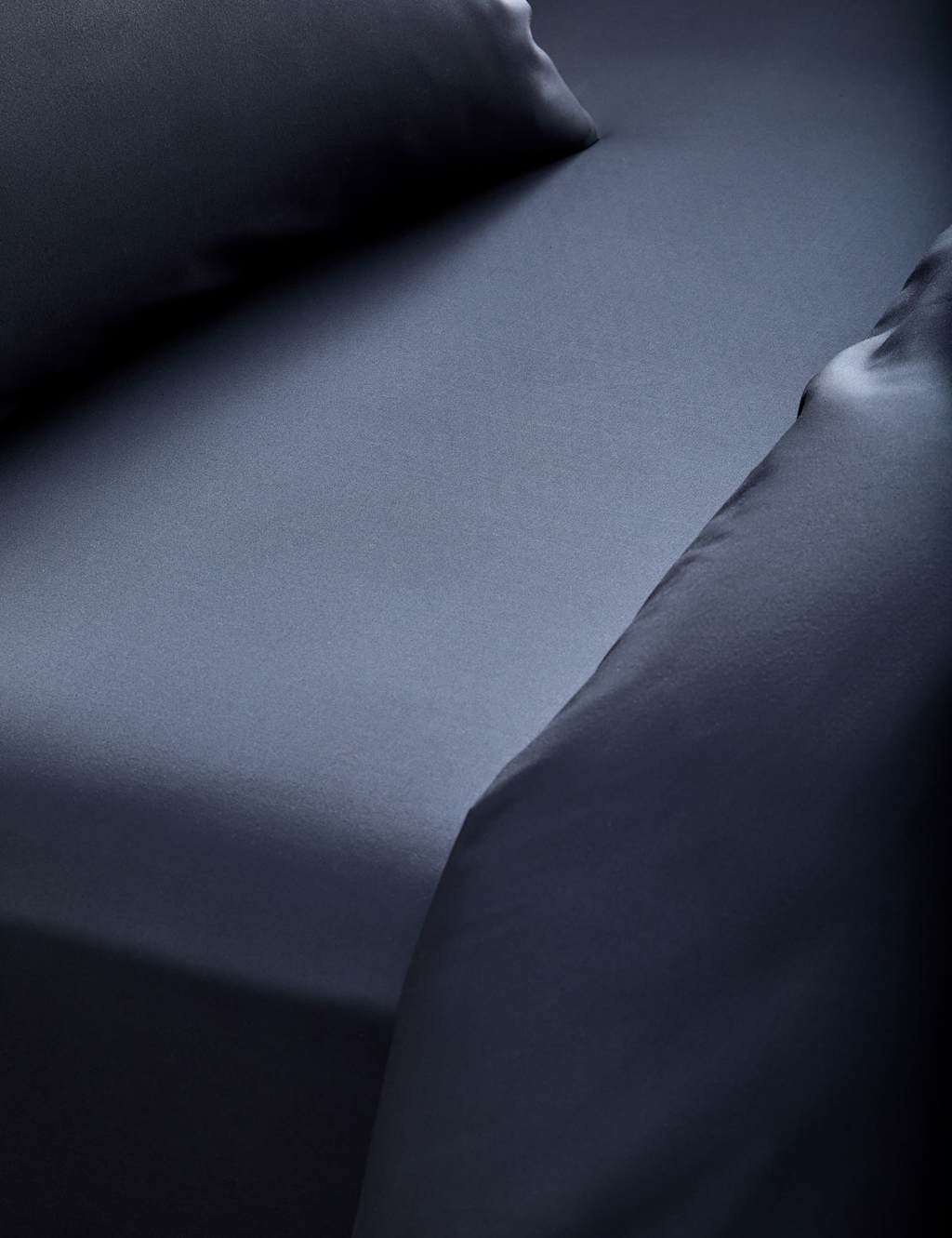 M&S X National Gallery Egyptian Cotton Deep Fitted Sheet Dark Navy