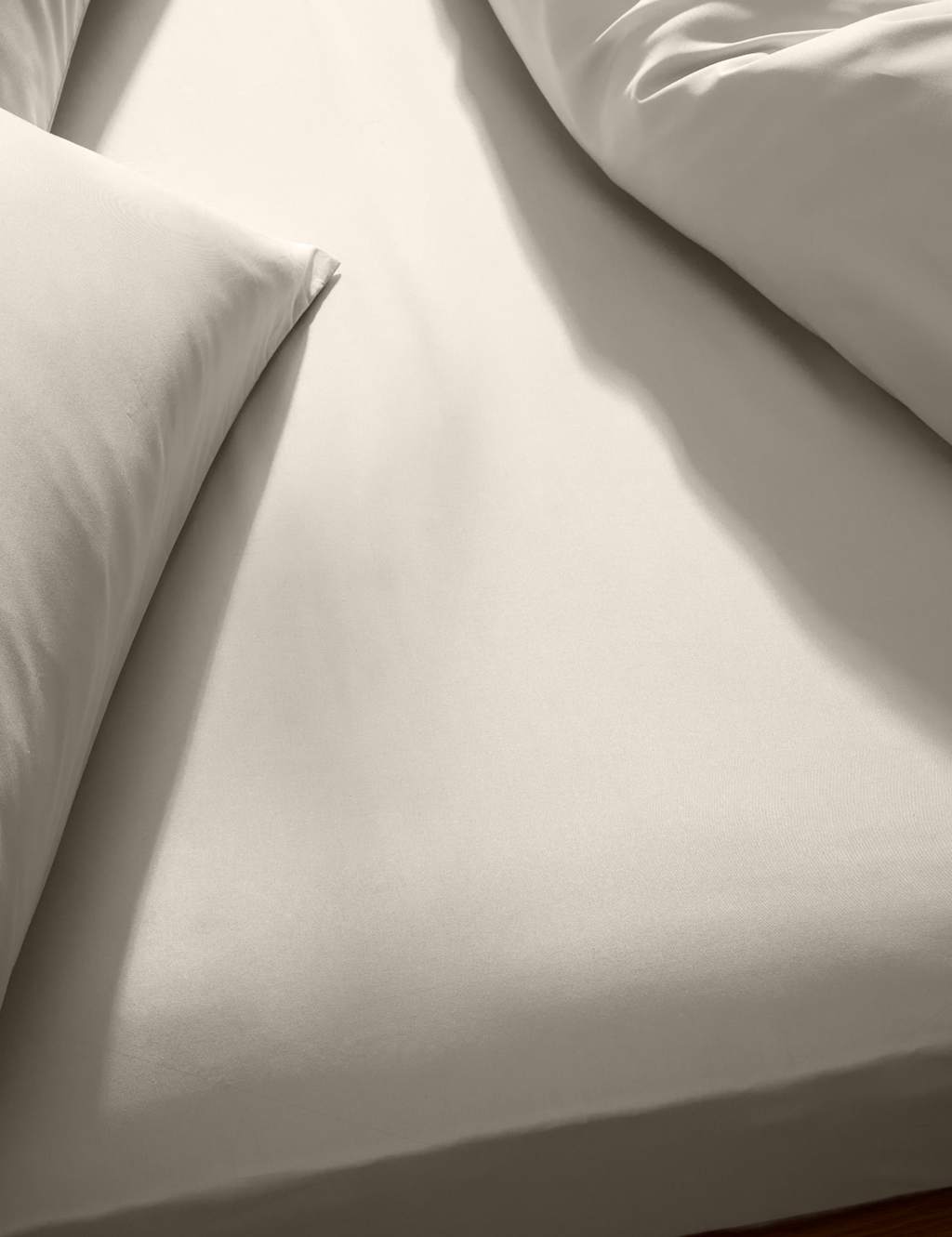 M&S Comfortably Cool Lyocell Rich Fitted Sheet Natural
