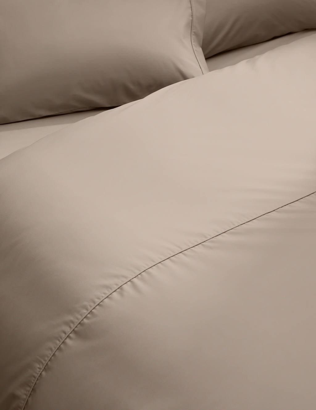 M&S Egyptian Cotton 230 Thread Count Crisp Duvet Cover Mink