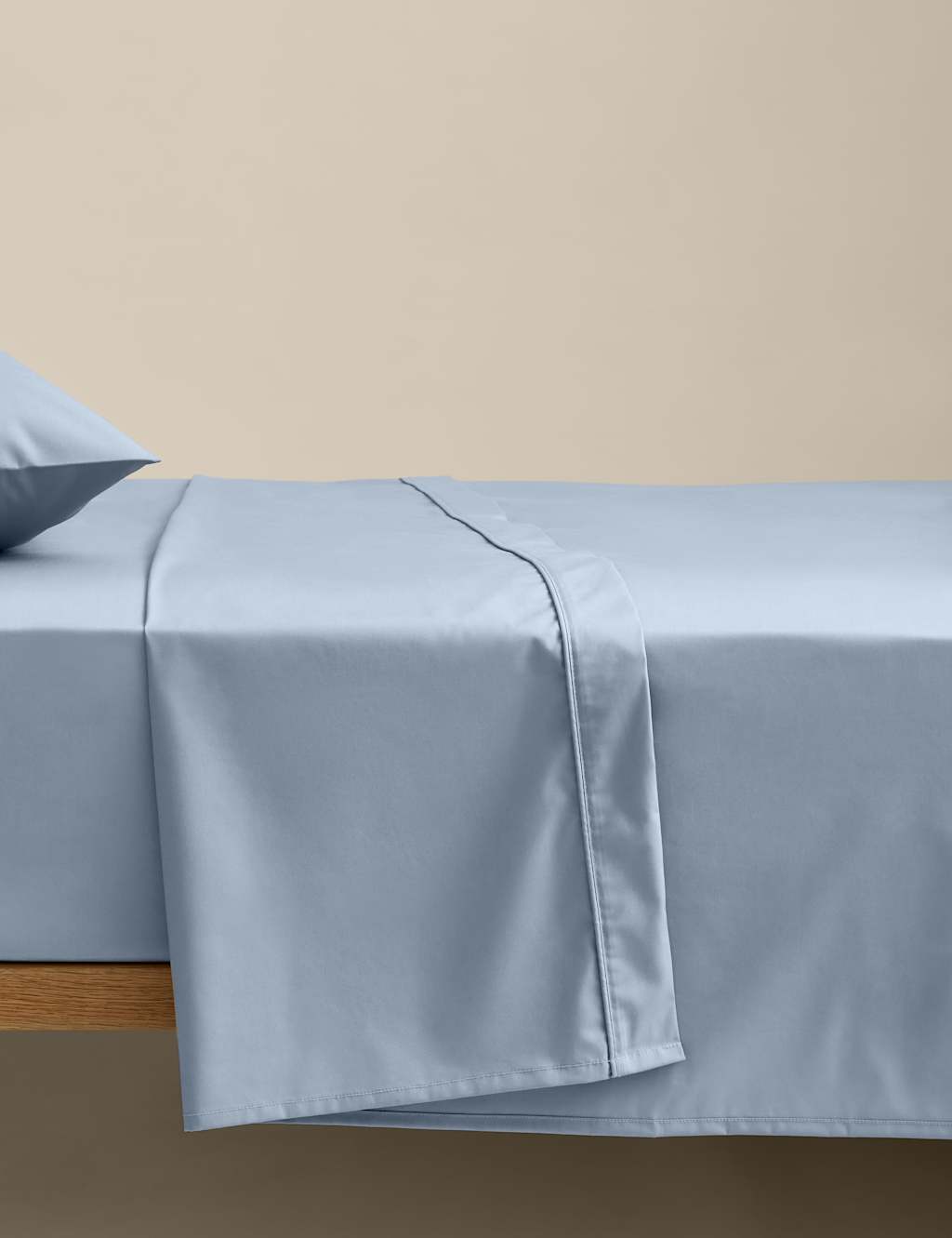 M&S Egyptian Cotton 230 Thread Count Flat Sheet Steel Blue