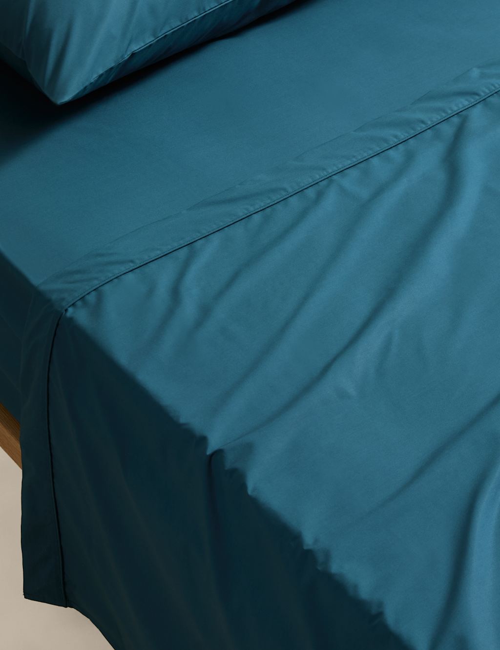 M&S Egyptian Cotton 230 Thread Count Flat Sheet Teal