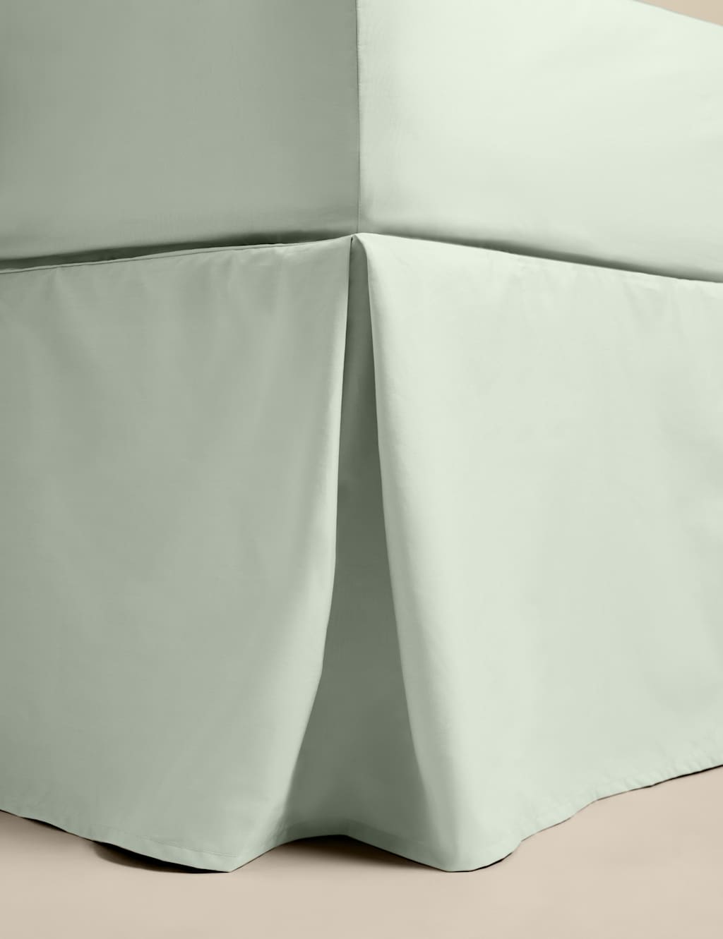 M&S Egyptian Cotton 230 Thread Count Base Valance Sheet Sage