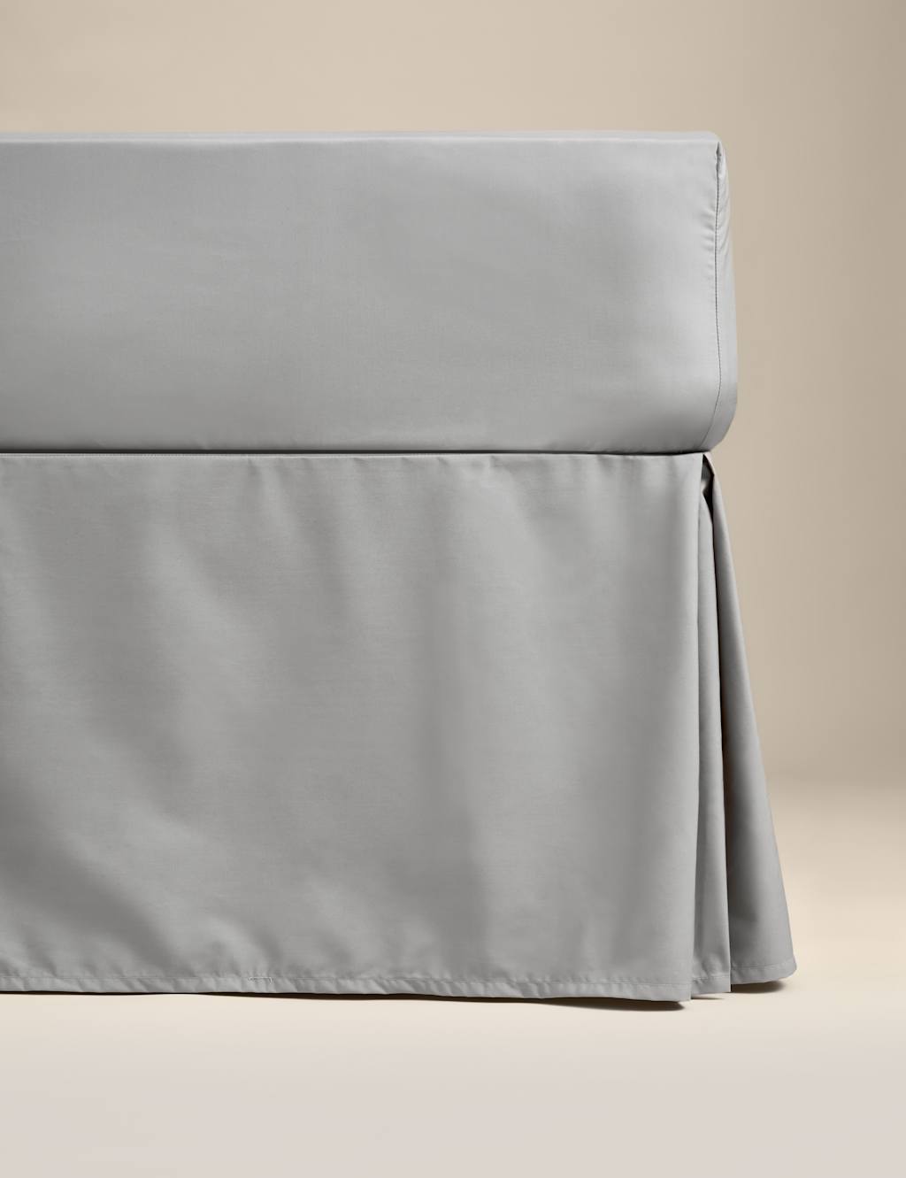 M&S Egyptian Cotton 230 Thread Count Base Valance Sheet Smoke