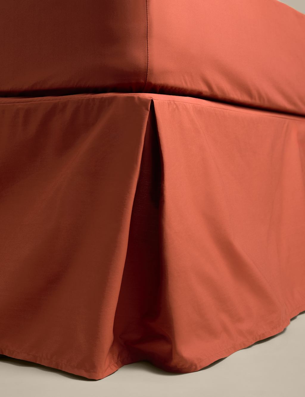 M&S Egyptian Cotton 230 Thread Count Base Valance Sheet Terracotta