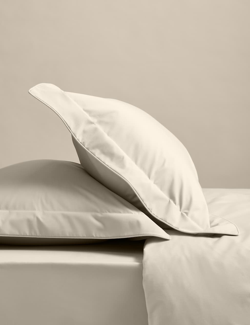 M&S 2 Pack Egyptian Cotton 230 Thread Count Oxford Pillowcases Wheat