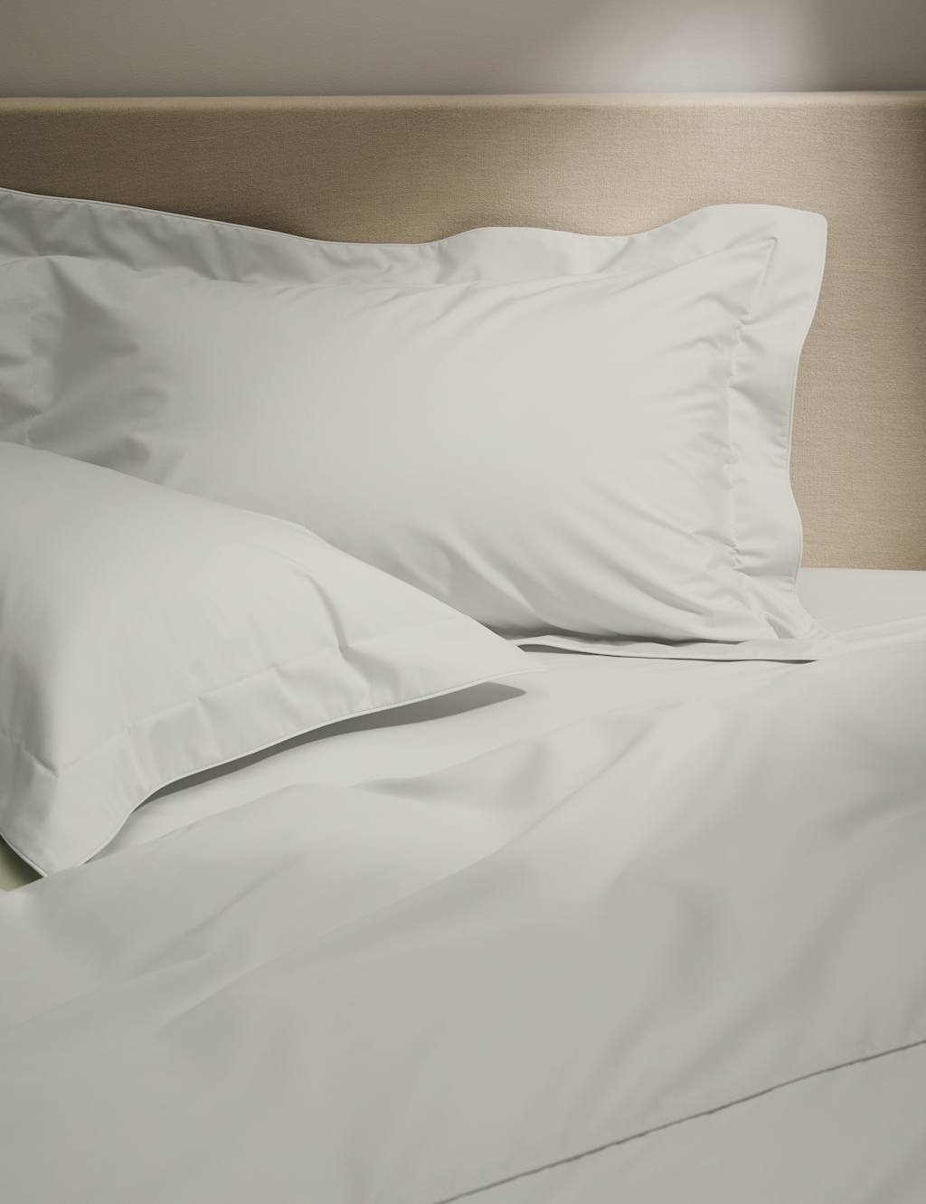 M&S 2 Pack Egyptian Cotton 230 Thread Count Crisp Oxford Pillowcases Silver Grey
