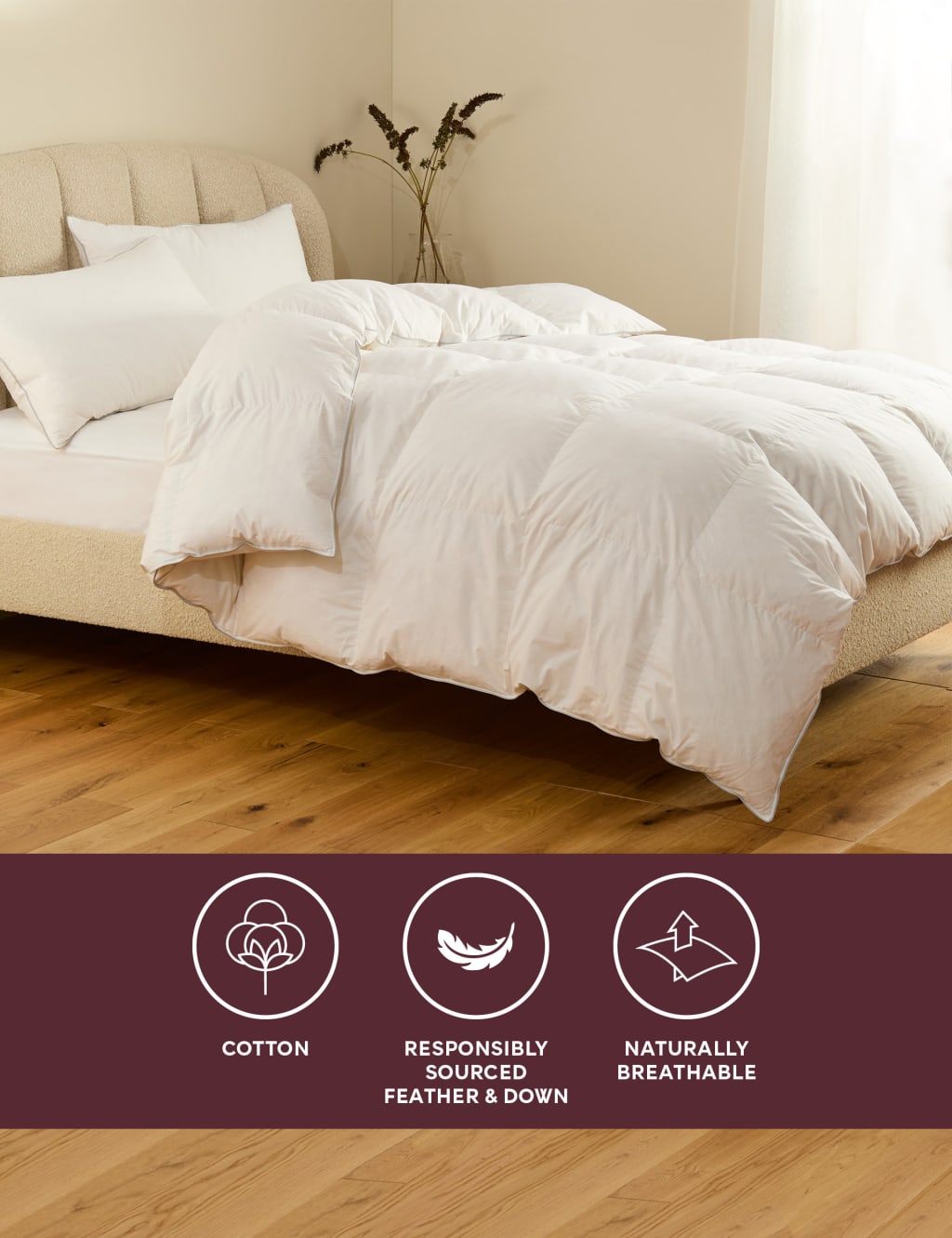 Deluxe Hungarian Goose Feather & Down 15 Tog Duvet