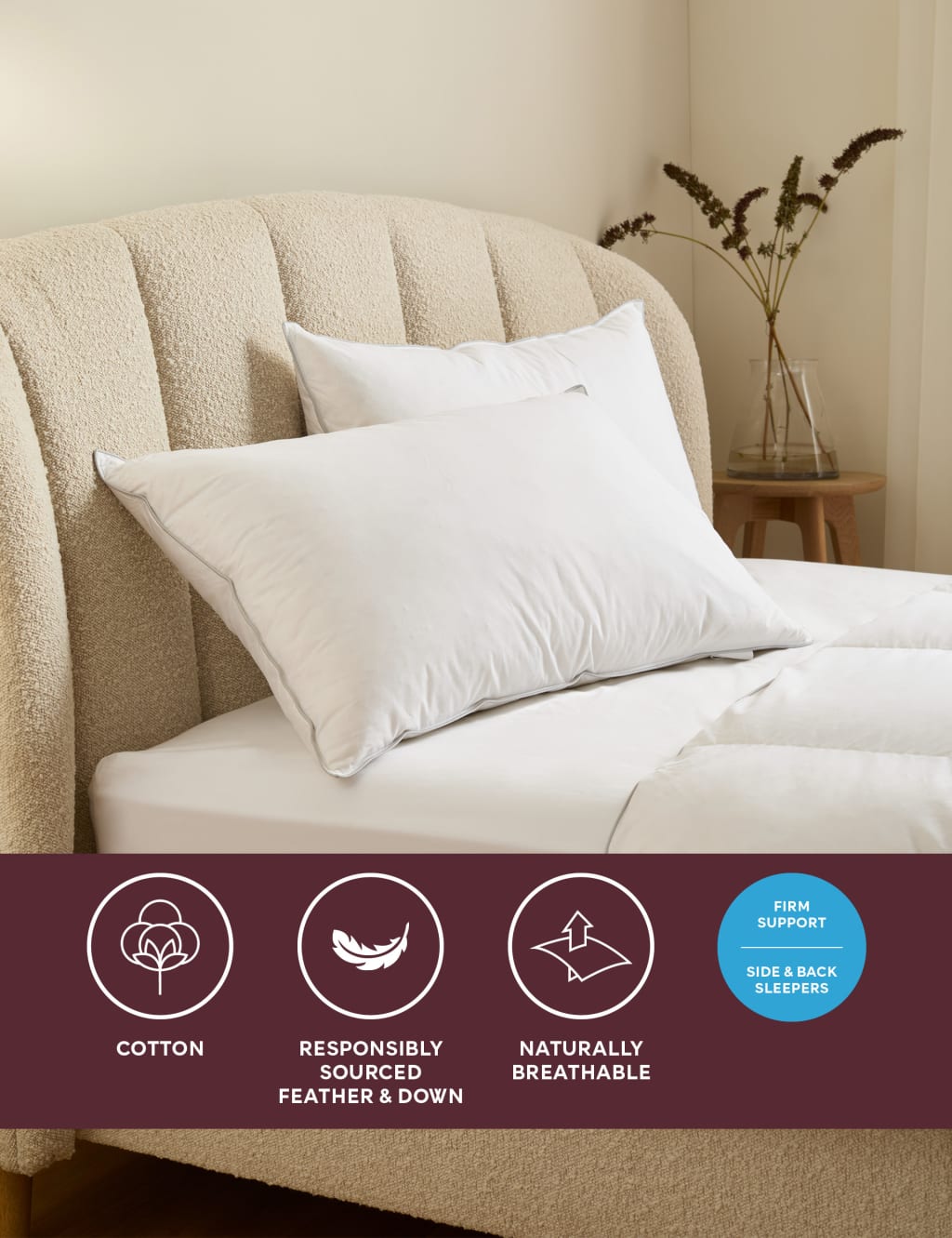 Goose feather pillows argos online