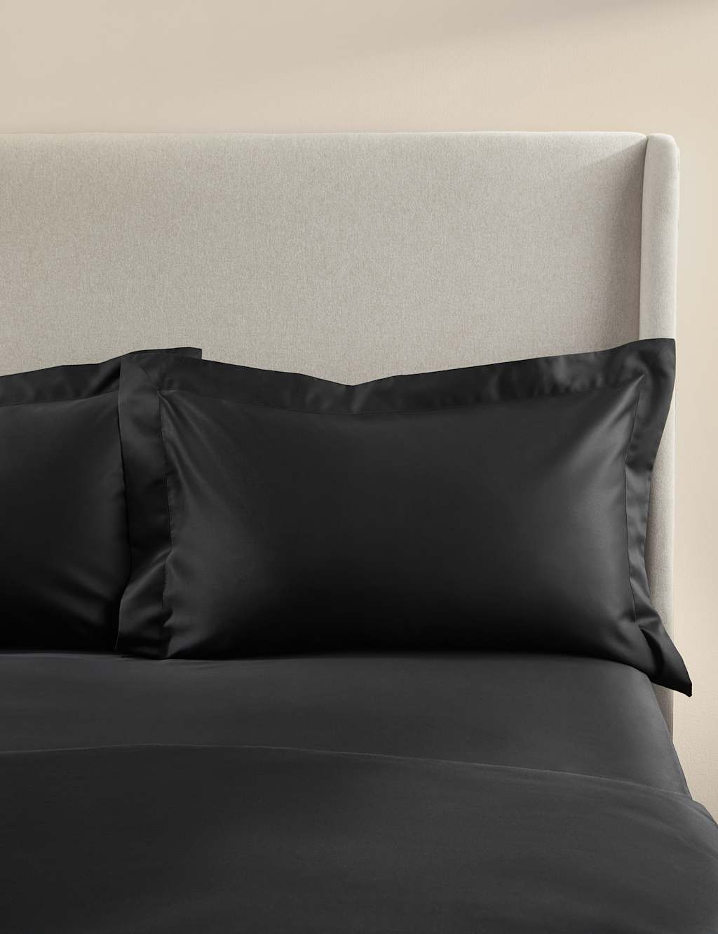 500TC Cotton Sateen 2pk Oxford Edge Pillowcase