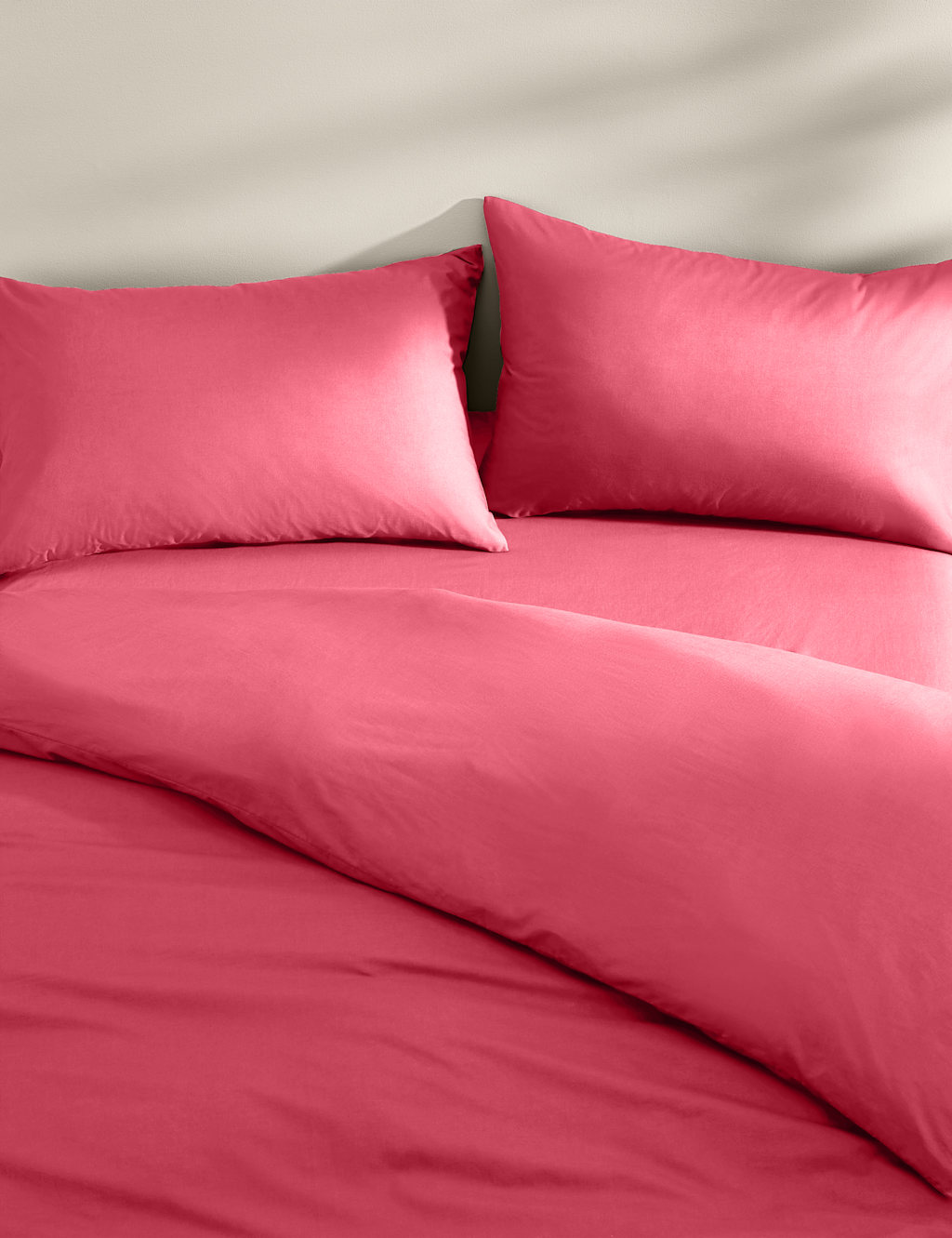 M&S Cotton Rich Bedding Set Raspberry