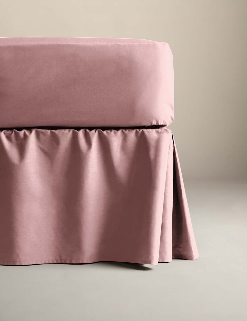 M&S Cotton Rich Base Valance Pink