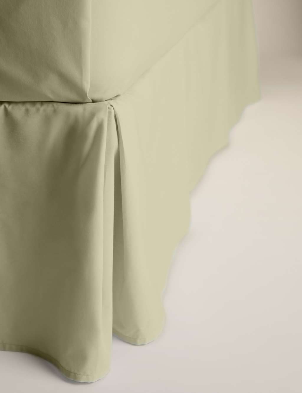 M&S Cotton Rich Base Valance Soft Green