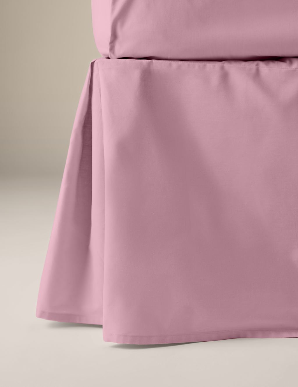 M&S Cotton Rich Base Valance Dusted Mauve