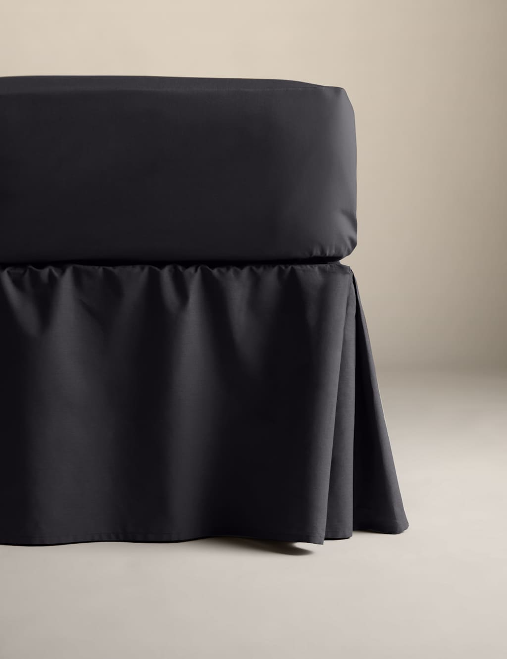 M&S Cotton Rich Base Valance Black