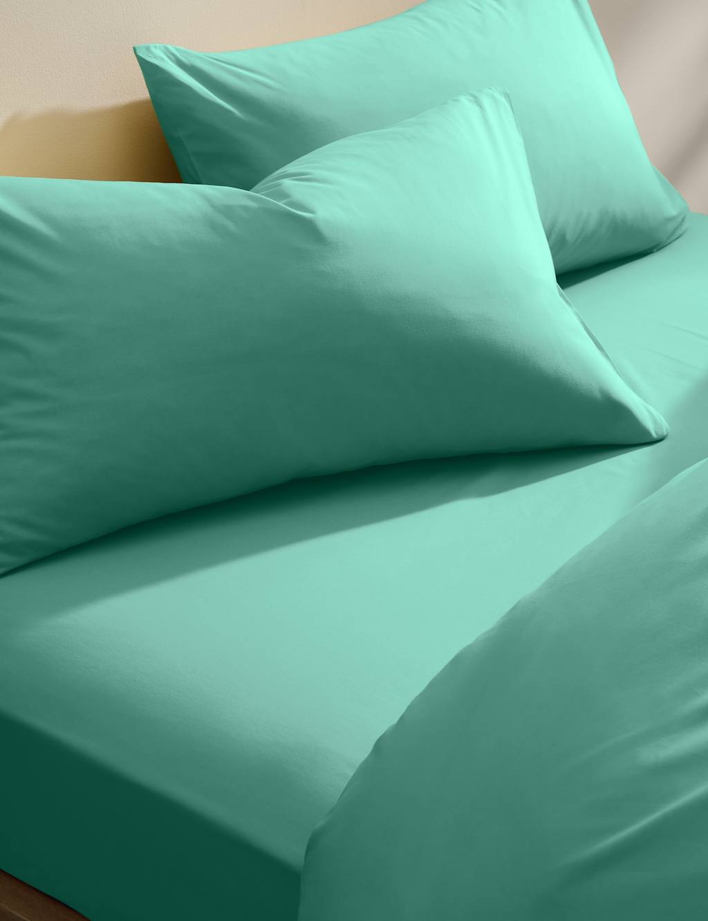 M&S 2 Pack Cotton Rich Pillowcases Mint