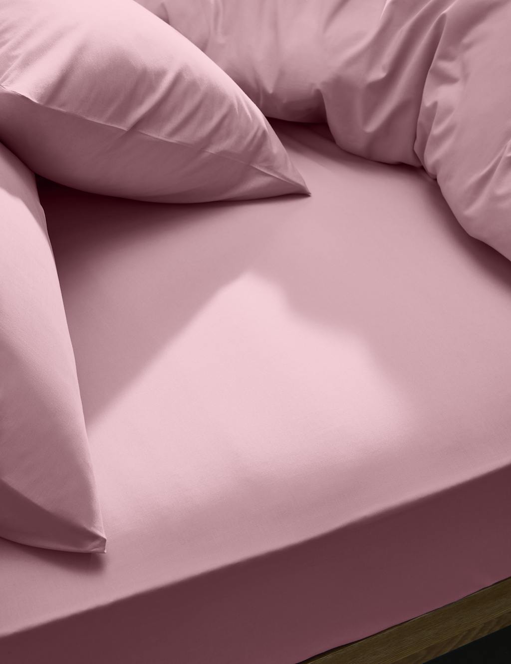 M&S Cotton Rich Deep Fitted Sheet Blush