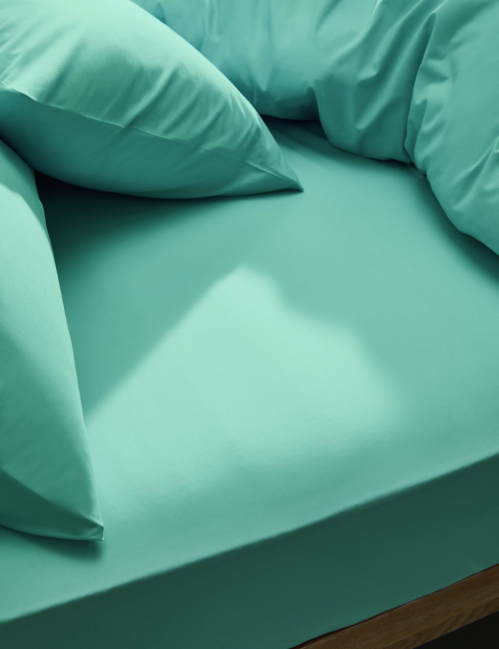 M&S Cotton Rich Deep Fitted Sheet Mint