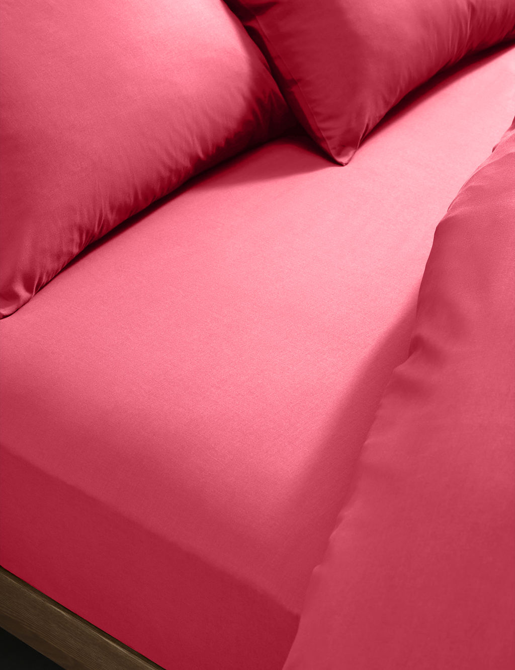 M&S Cotton Rich Extra Deep Fitted Sheet Raspberry