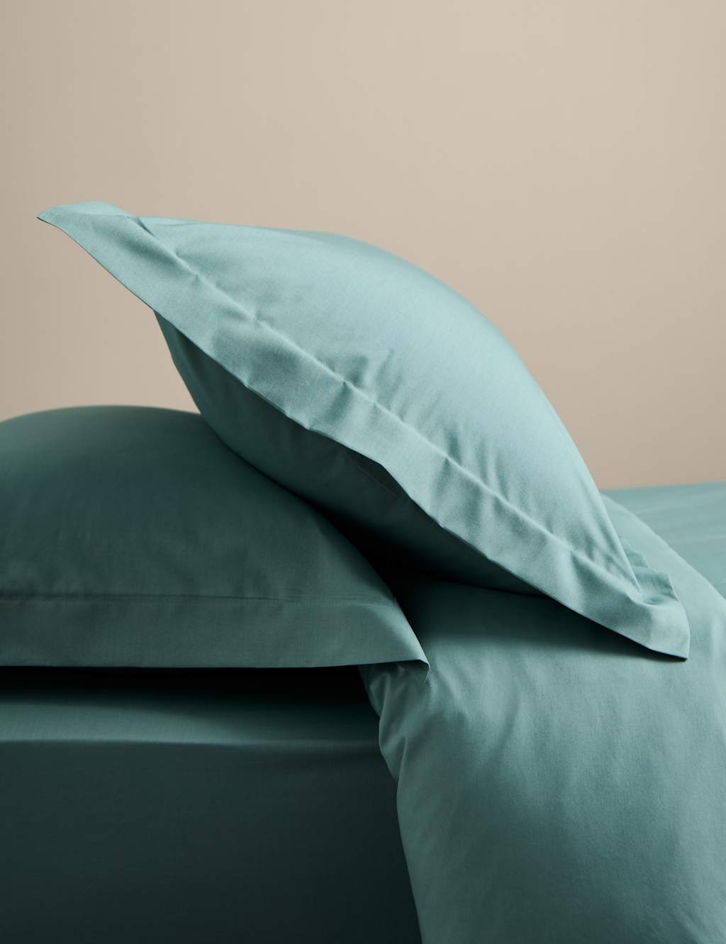 M&S 2 Pack Cotton Rich Oxford Pillowcases Soft Teal
