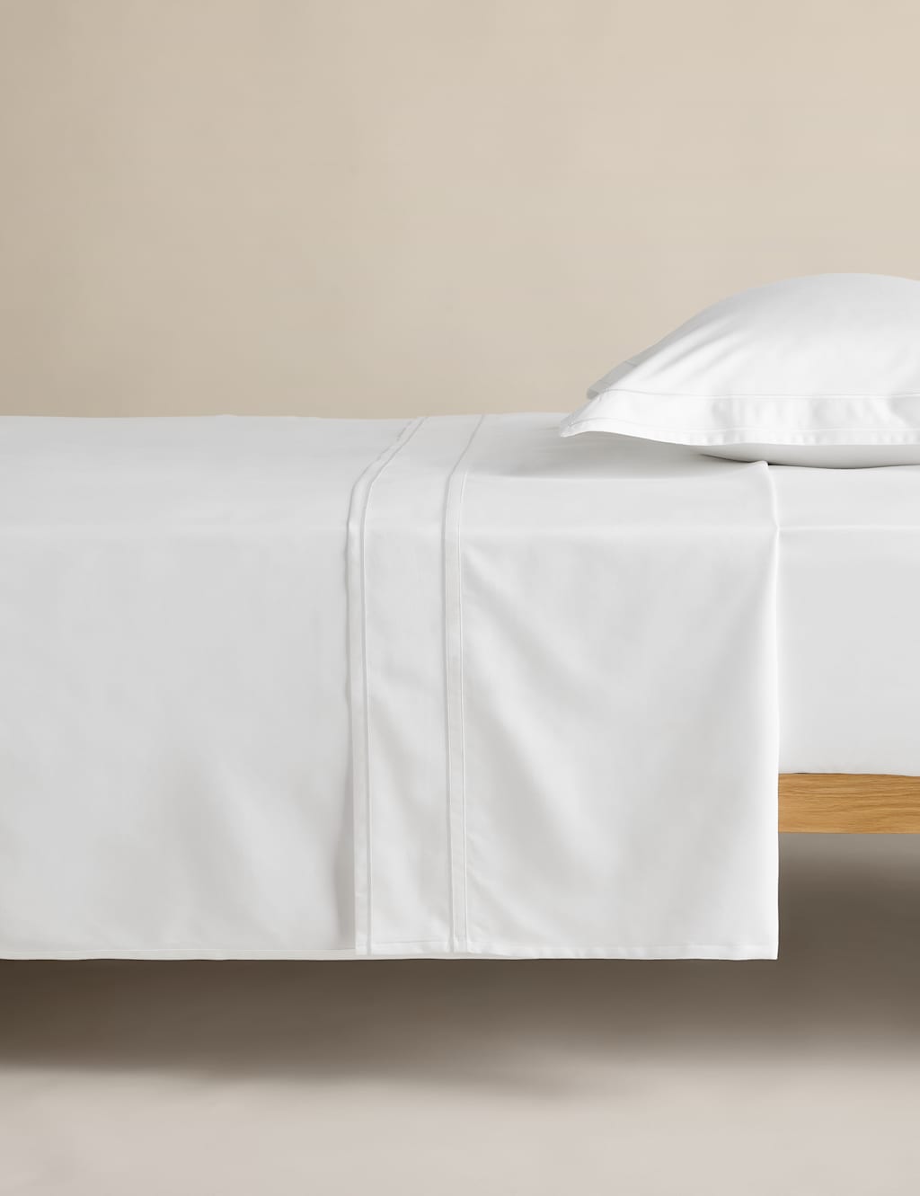 M&S Egyptian Cotton 1000 Thread Count Flat Sheet White