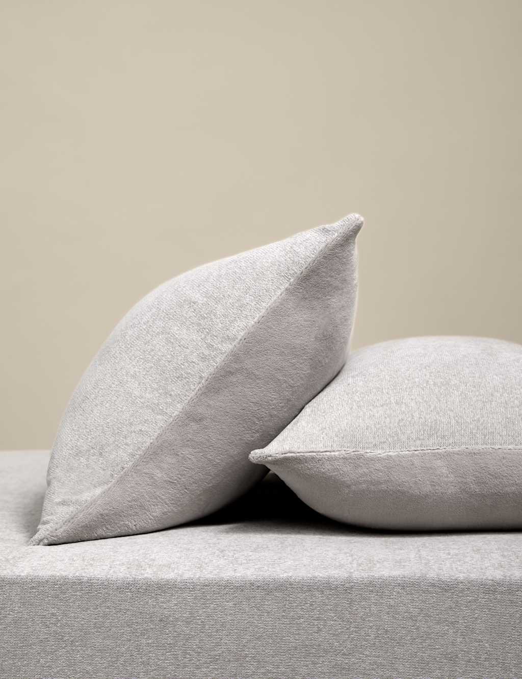 M&S 2 Pack Chenille Pillowcases Grey