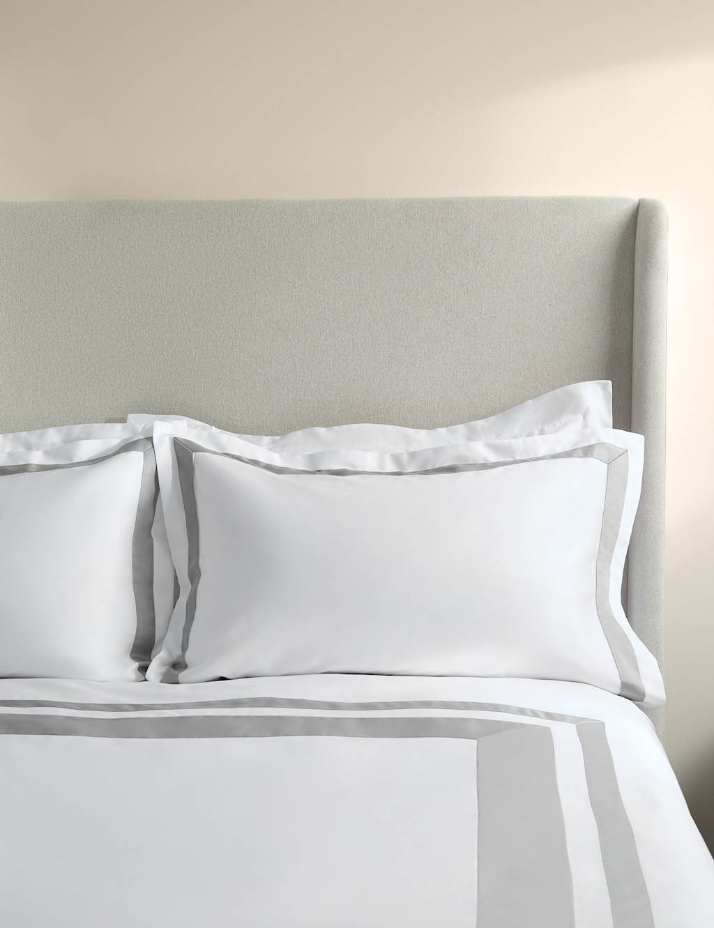 2 Pack Pure Cotton Double Border Pillowcases