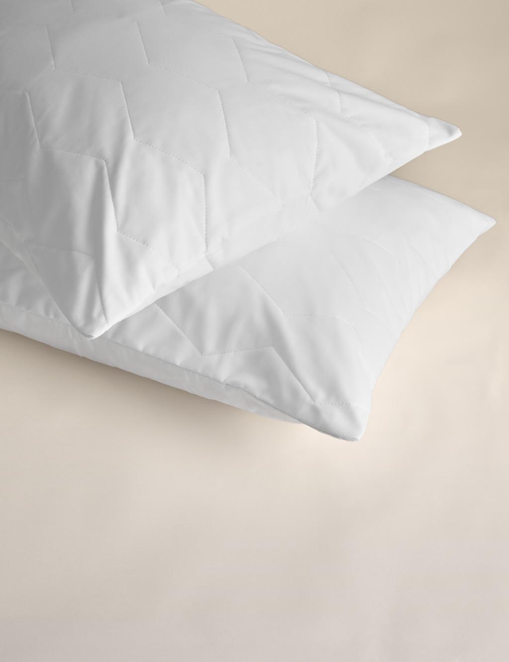 M&S 2 Pack Pure Cotton Pillow Protectors White