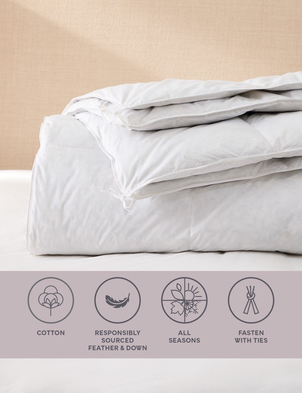 Goose Feather & Down 18 Tog All Seasons Duvet