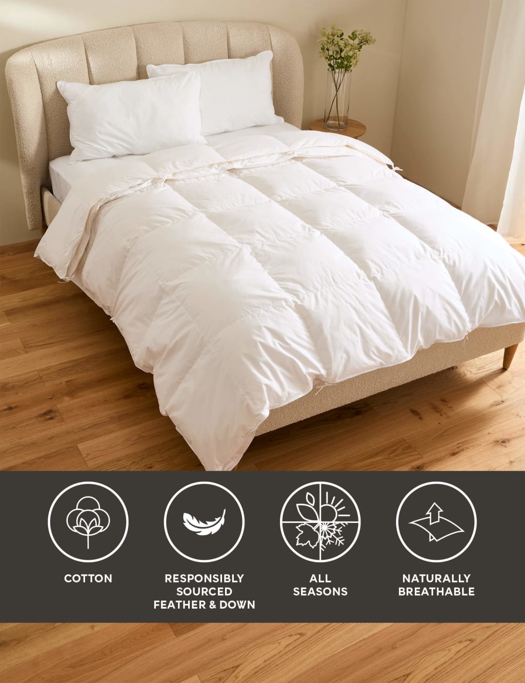 Luxury Duck Down 13.5 Tog All Seasons Duvet