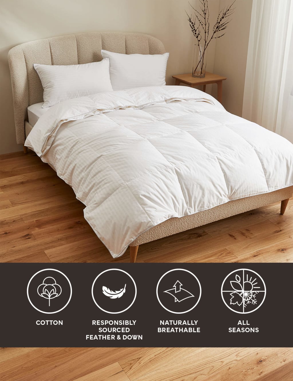 Luxury Hungarian Goose Down 13.5 All Seasons Tog Duvet