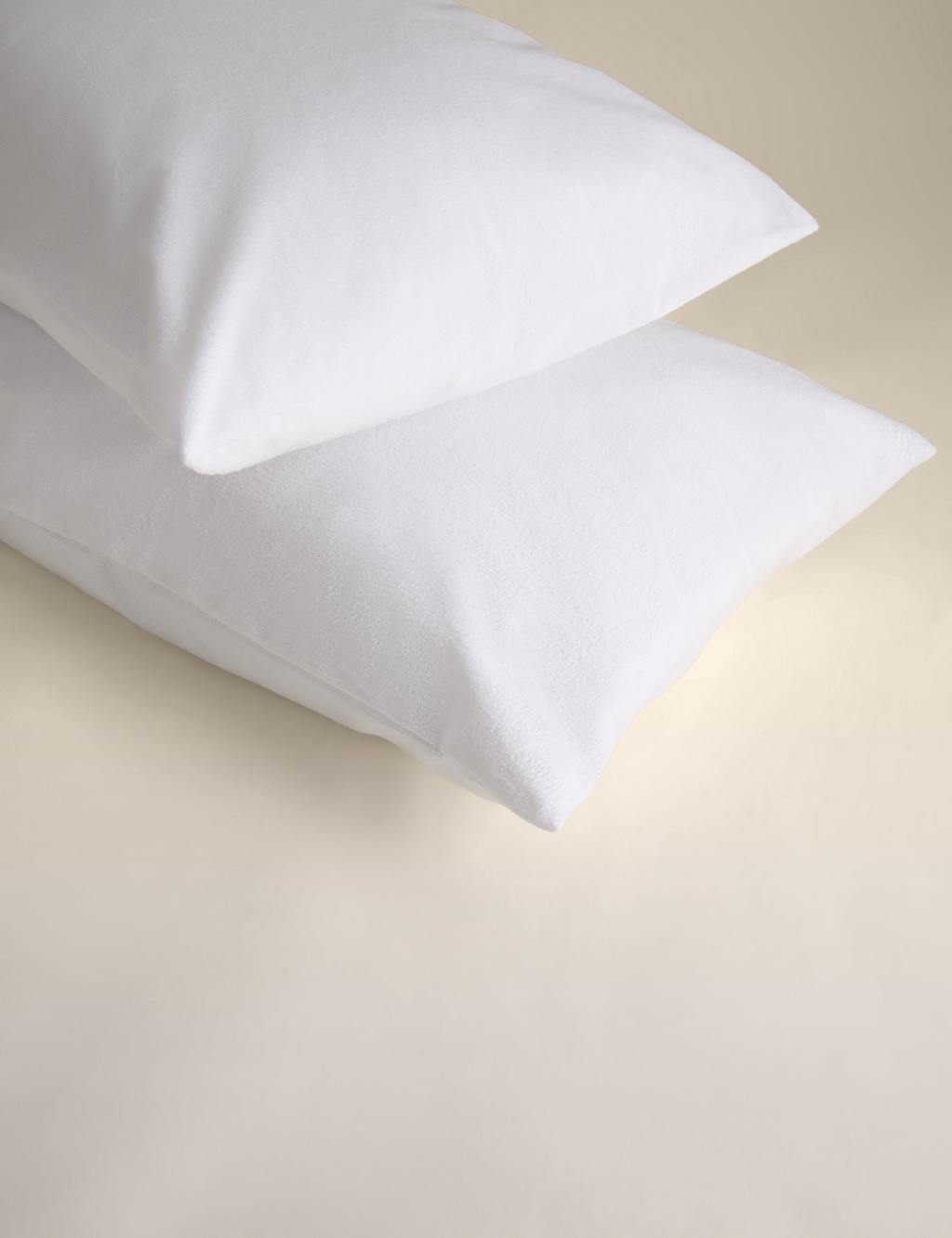 Sleep Solutions 2 Pack Terry Waterproof Pillow Protectors White