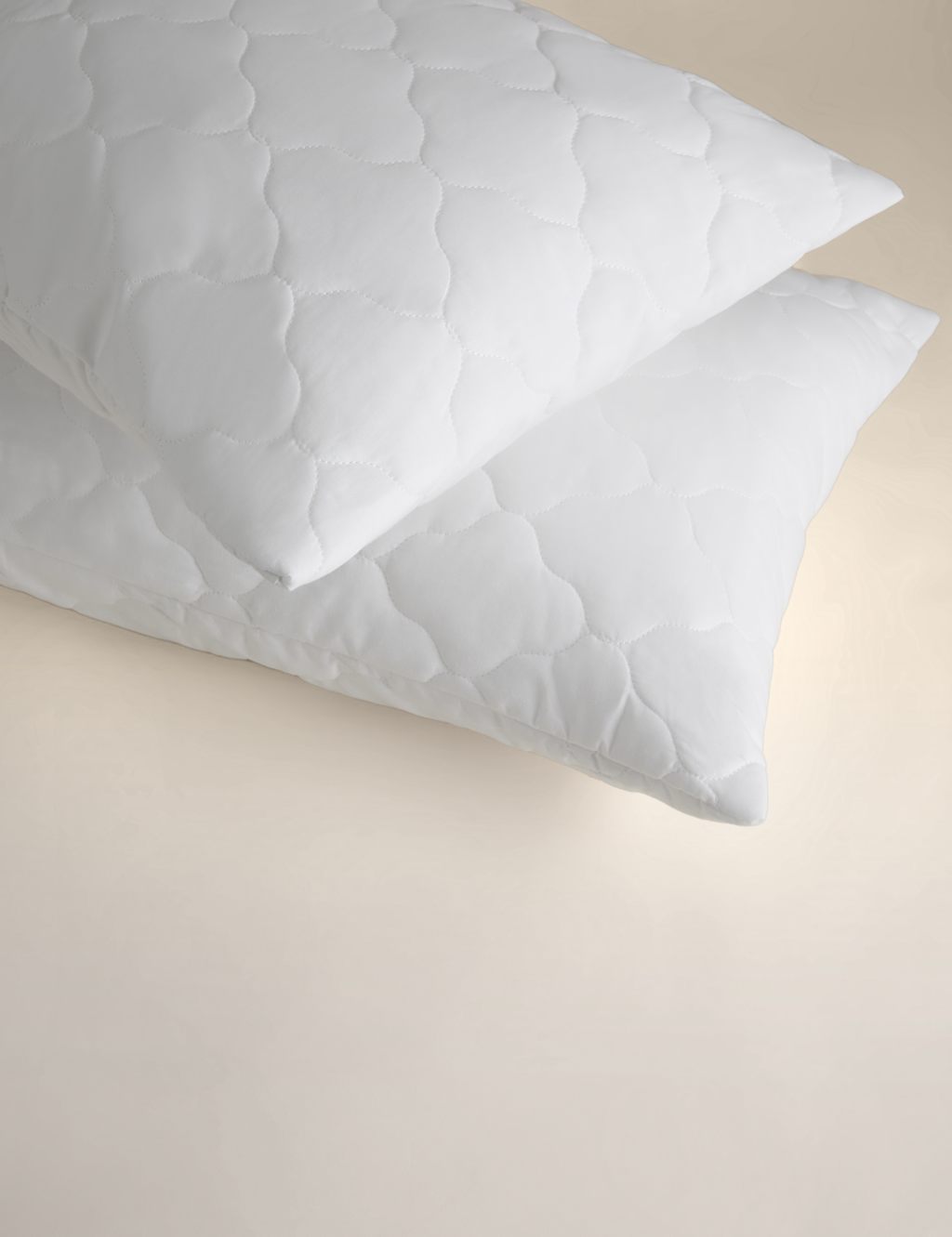Sleep Solutions 2 Pack Quilted Waterproof Pillow Protectors White