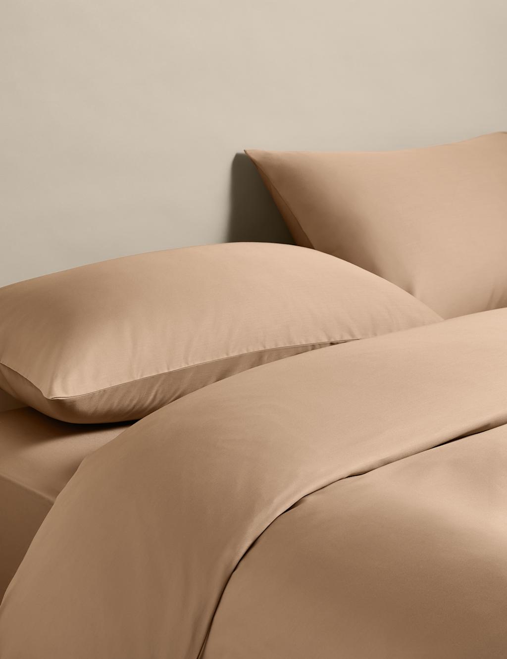 M&S Egyptian Cotton 400 Thread Count Silky Bedding Set Biscuit