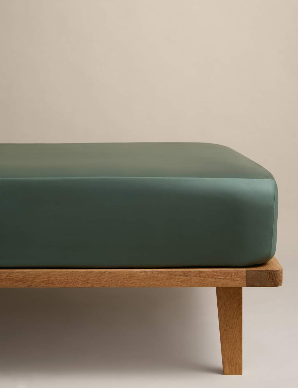 M&S Egyptian Cotton 400 Thread Count Silky StayPut Fitted Sheet Smokey Green