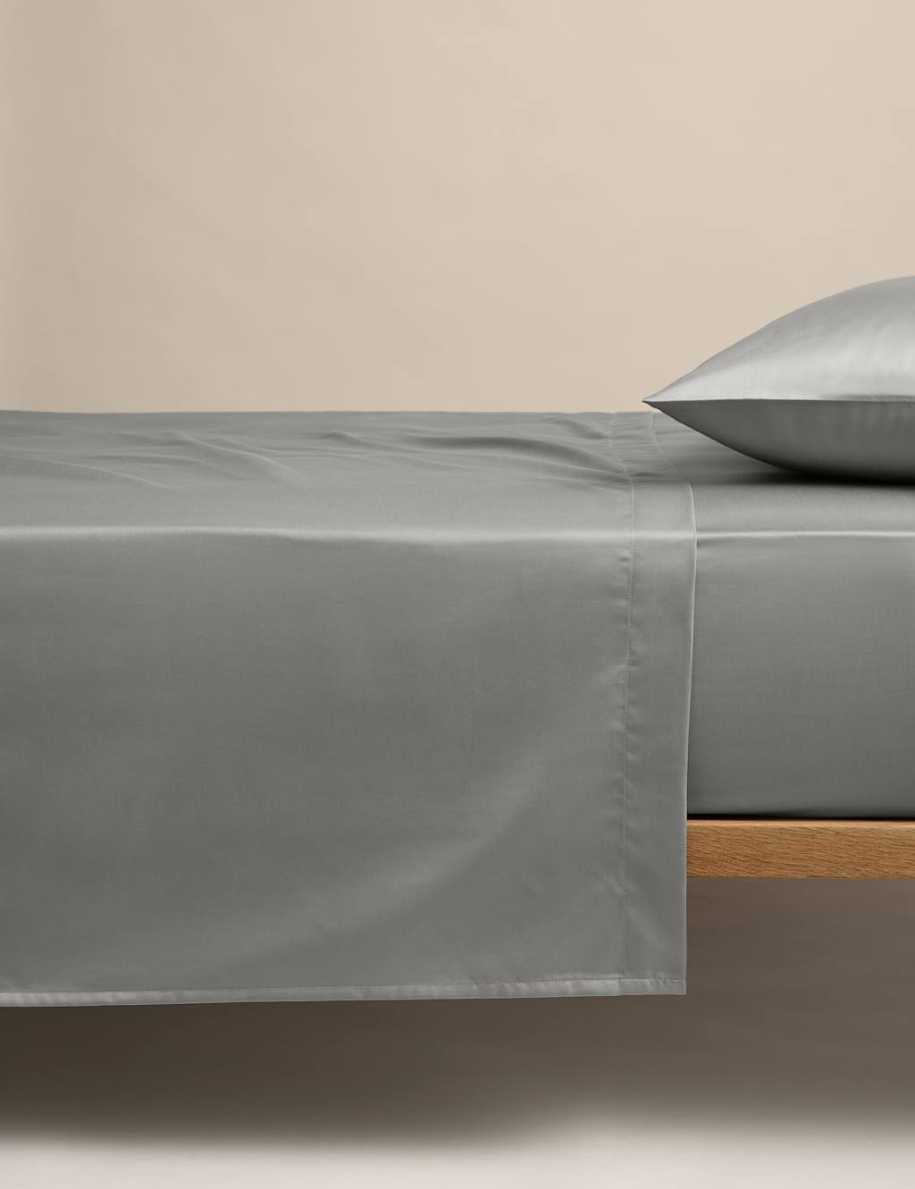M&S Egyptian Cotton 400 Thread Count Silky Flat Sheet Marble