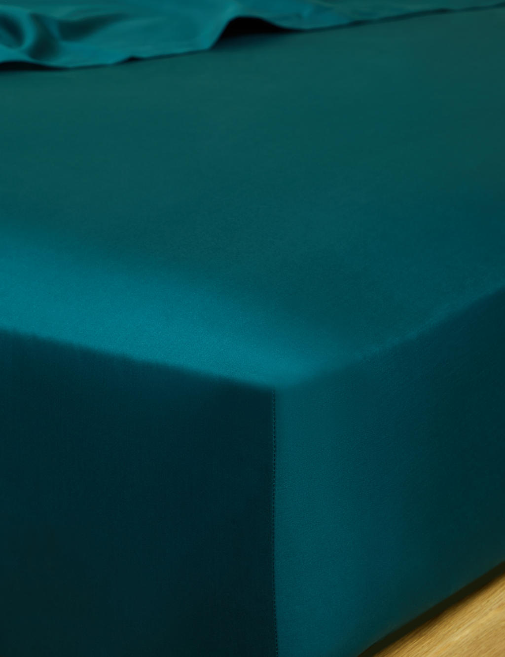 M&S Egyptian Cotton Sateen 400 Thread Count Deep Fitted Sheet Dark Teal