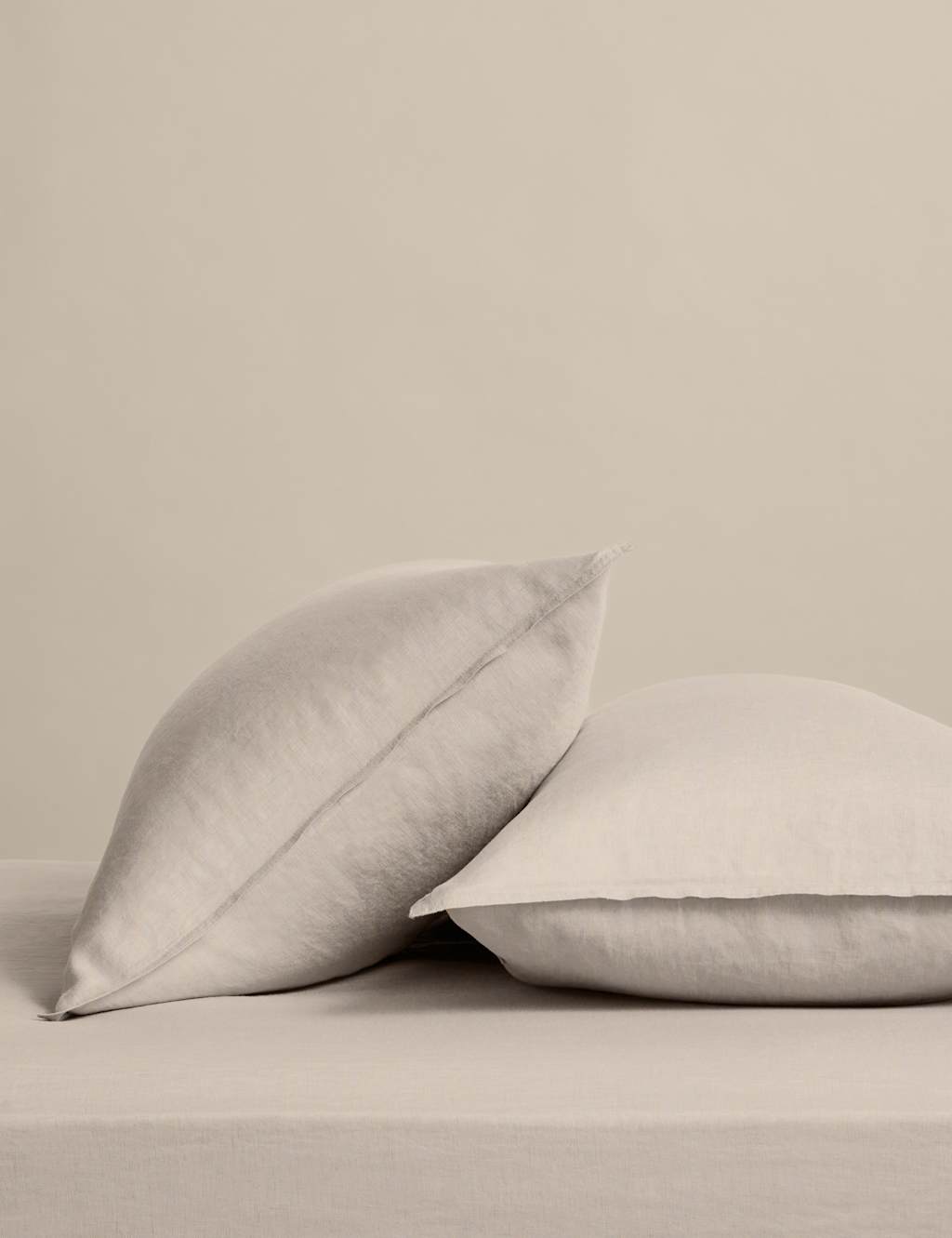 M&S 2 Pack Pure Linen Standard Pillowcases Linen