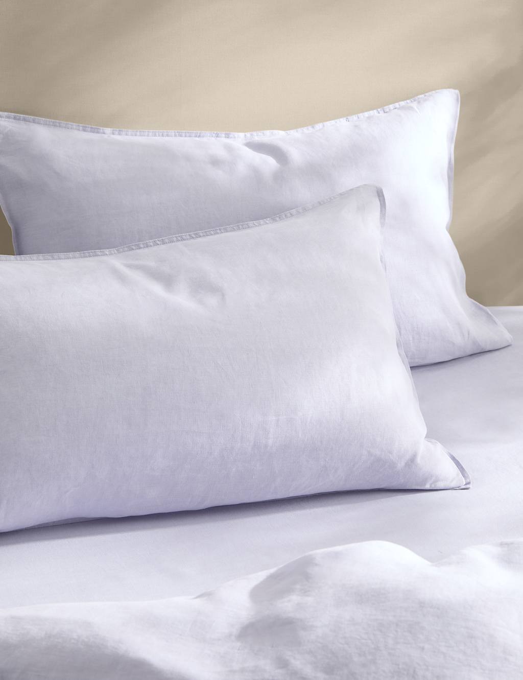 2pk Pure Linen Standard Pillowcases