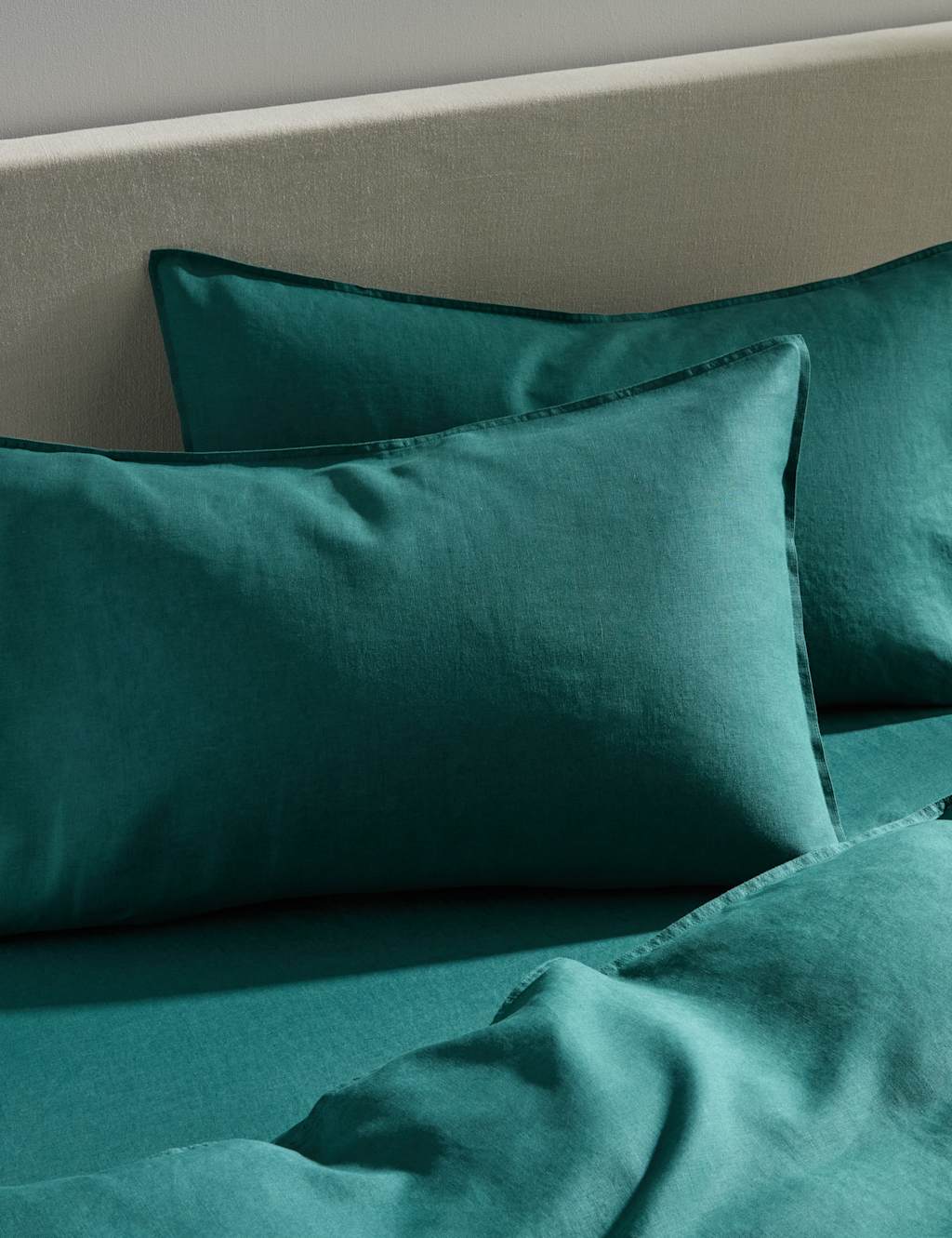 2pk Pure Linen Standard Pillowcases
