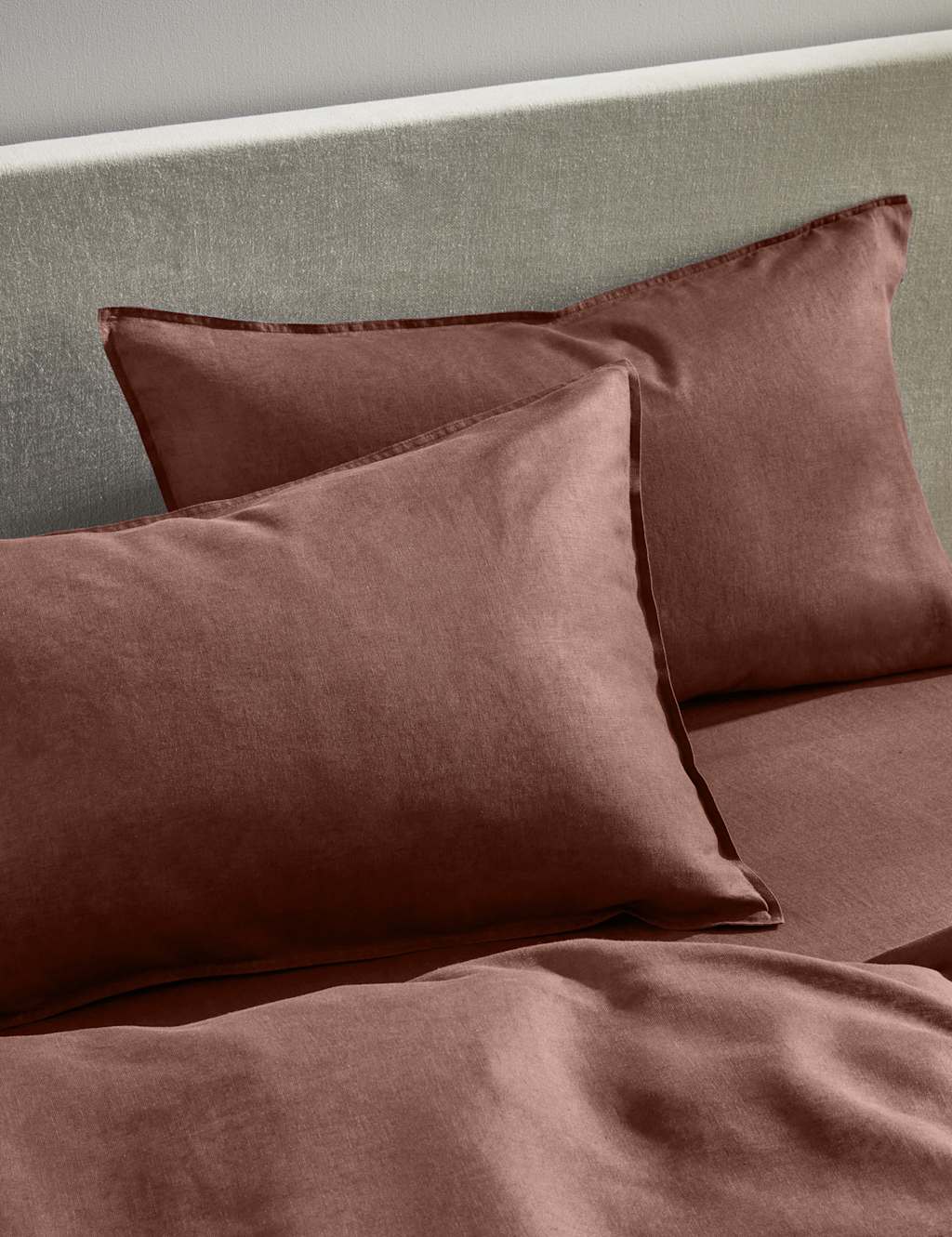 2pk Pure Linen Standard Pillowcases