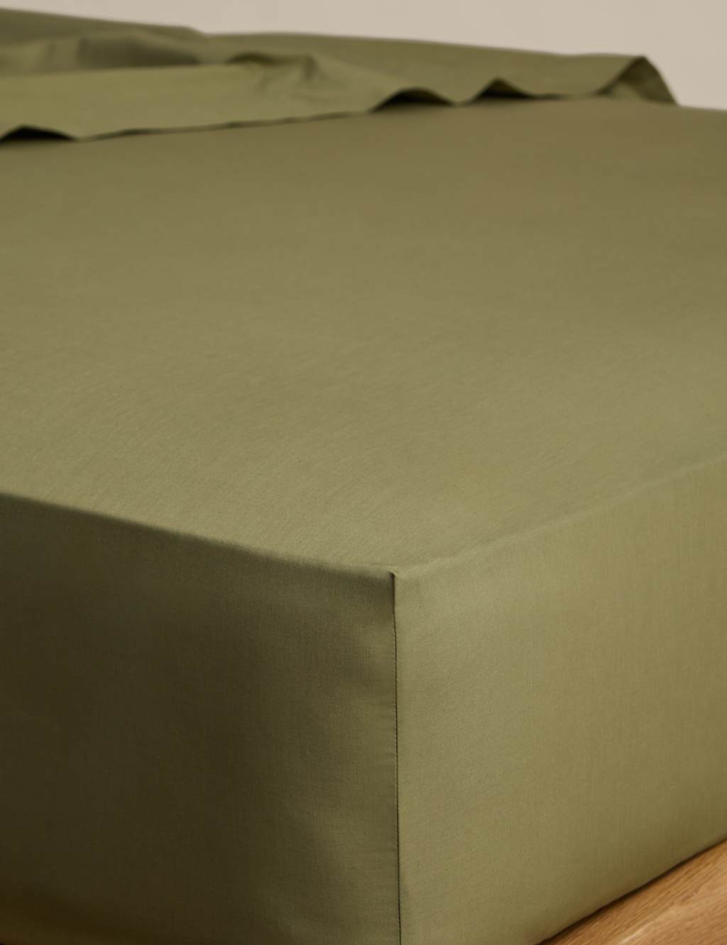 M&S Cotton Rich Deep Fitted Sheet Fern