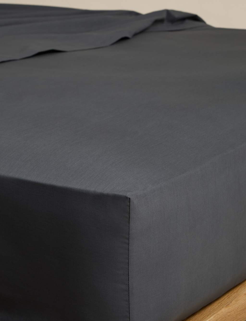 M&S Cotton Rich Deep Fitted Sheet Charcoal