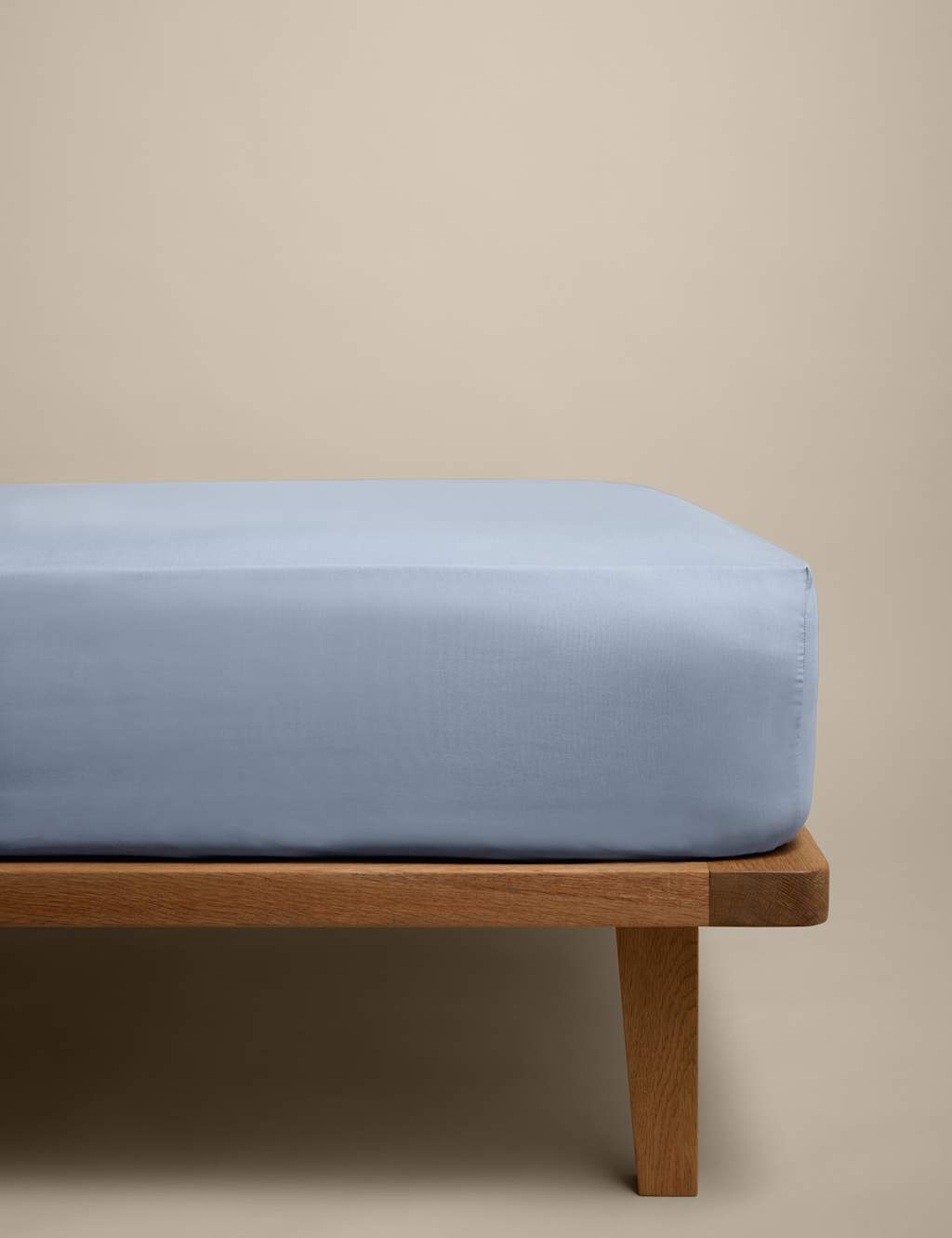 M&S Cotton Rich Extra Deep Fitted Sheet Dusty Blue