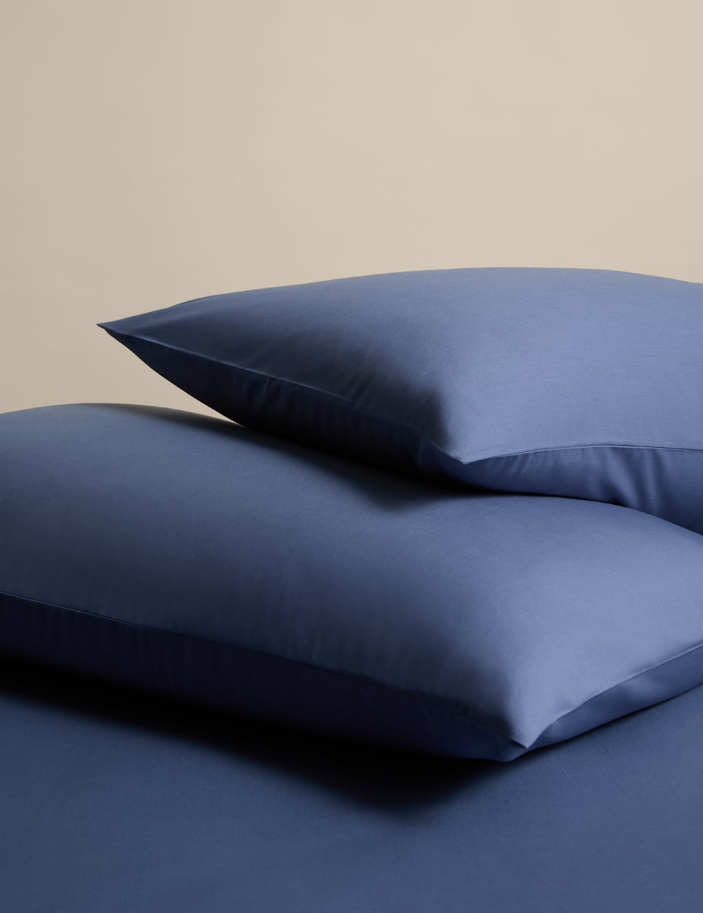 M&S 2 Pack Cotton Rich Pillowcases Slate Blue