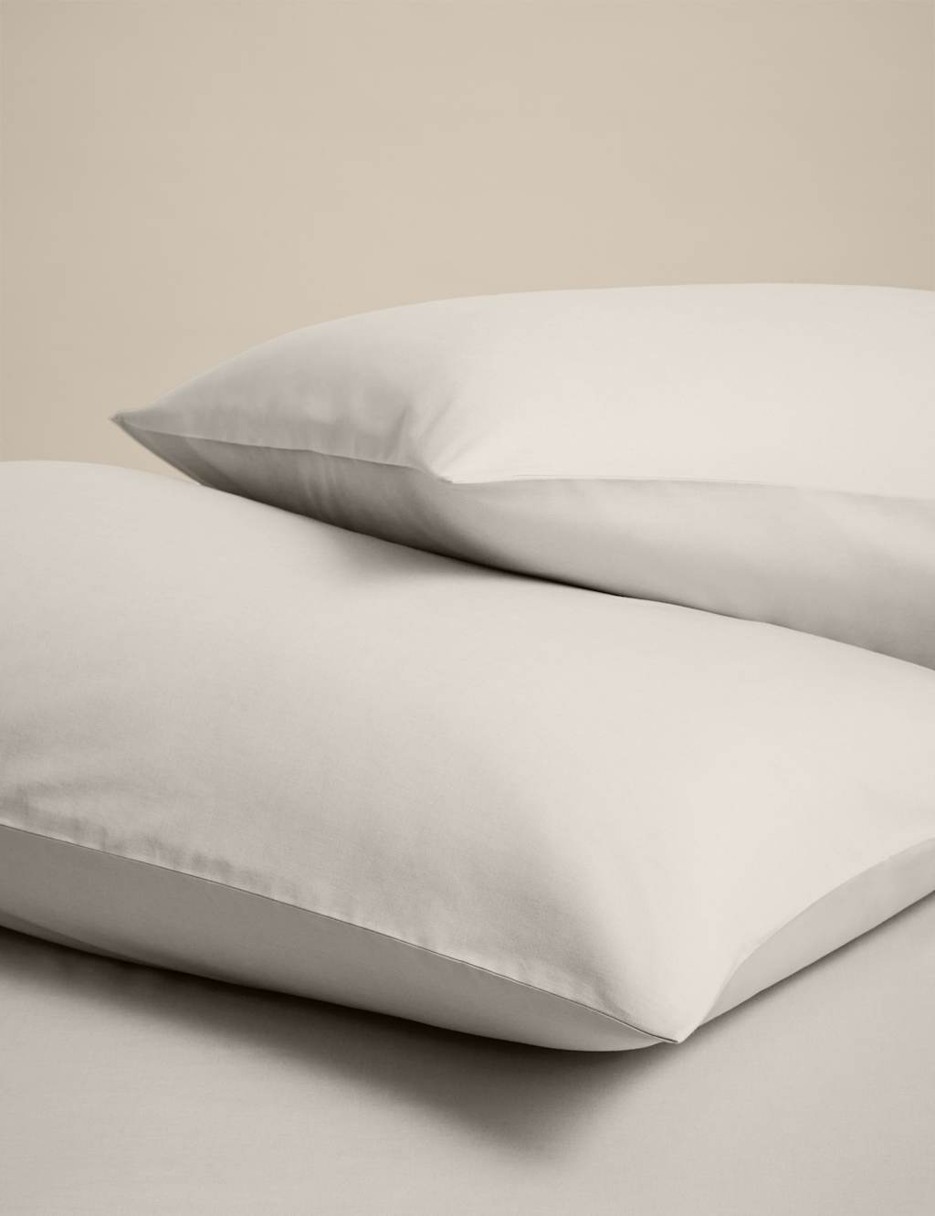 M&S 2 Pack Cotton Rich Pillowcases Linen